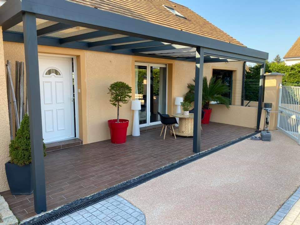 Pergola à toit plat